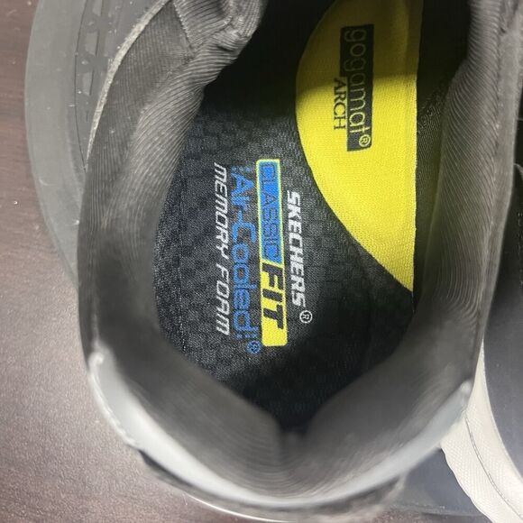 Skechers Men's Sz 10.5 Delson Swift Fit Hands Free Memory Foam Black Shoes - Picture 7 of 10